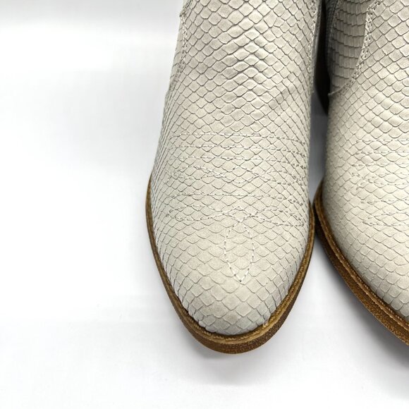 Dirty Laundry Womens Size 7 Unite Gray Snakeskin Western Ankle Boots Shoes‎ - Picture 4 of 16